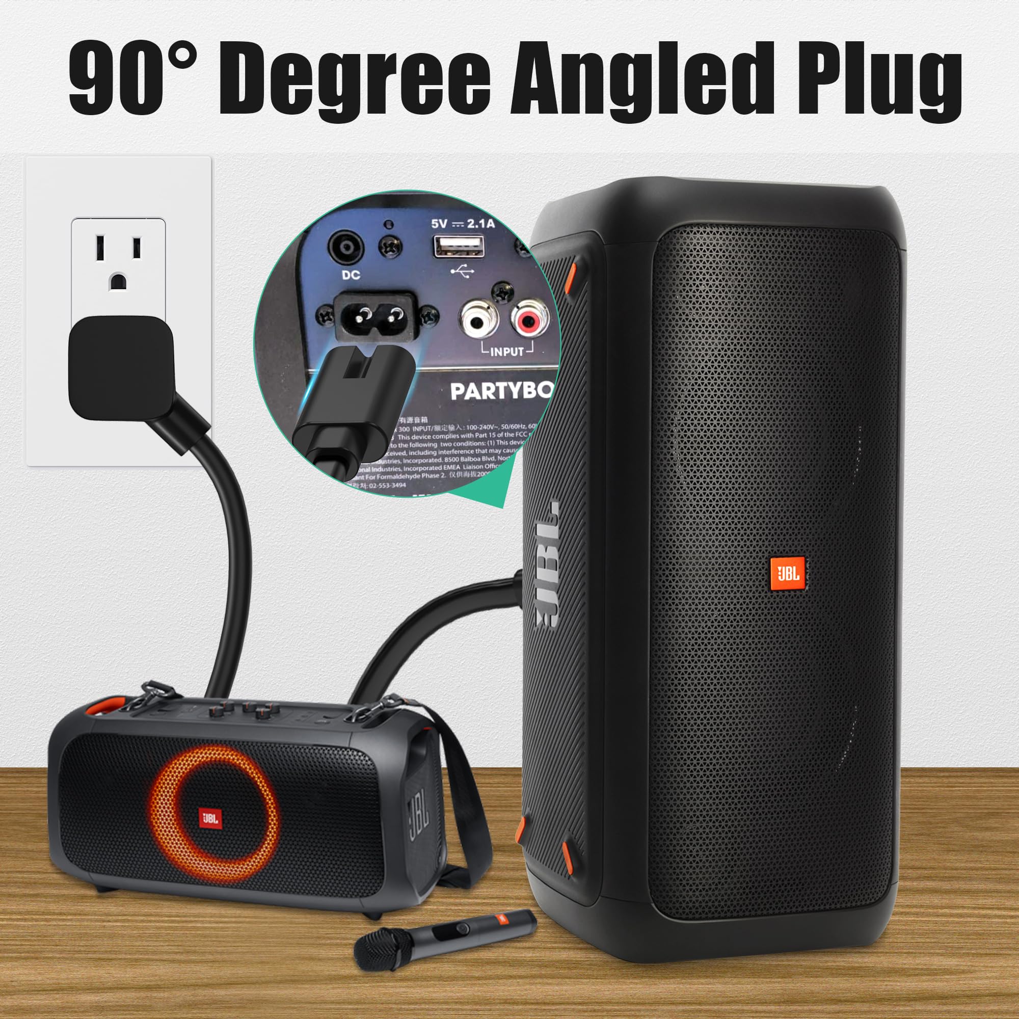 Amazon.com: AGVEE 6.6ft Power Cord Compatible with JBL PartyBox